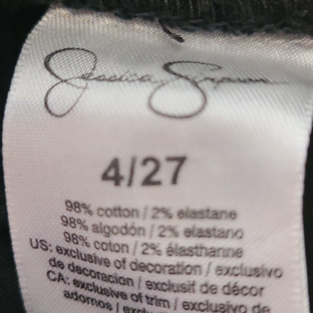 Jessica Simpson, oil slicked, black jeans,rocker, 98% cotton, size 4/27 - Picture 5 of 6